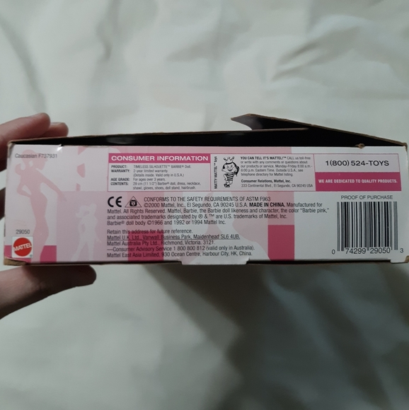 VINTAGE Mattel Barbie Timeless Silhouette F737931 doll (IN BOX) - Picture 10 of 11